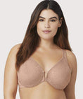 Glamorise Lacey T-Back Front-Closure WonderWire Bra - Cappuccino Swatch Image