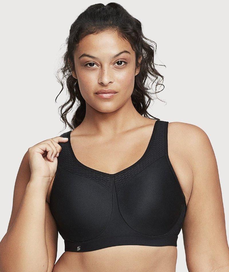 Glamorise High Impact Underwire Sports Bra - Black - Curvy