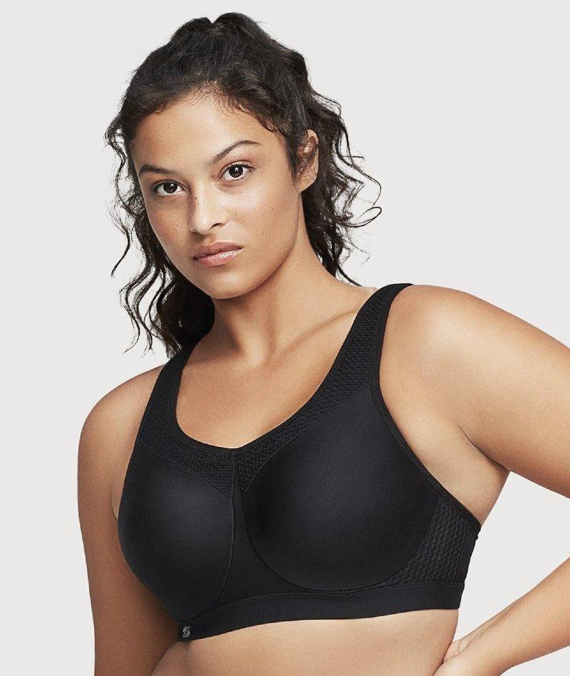 Jockey Power Back Padded Active Wirefree Sports Bra- Black n Grey