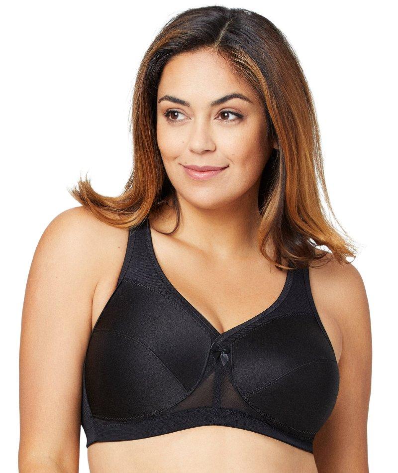 Glamorise Magiclift Active Support Wire-Free Bra - Black - Curvy