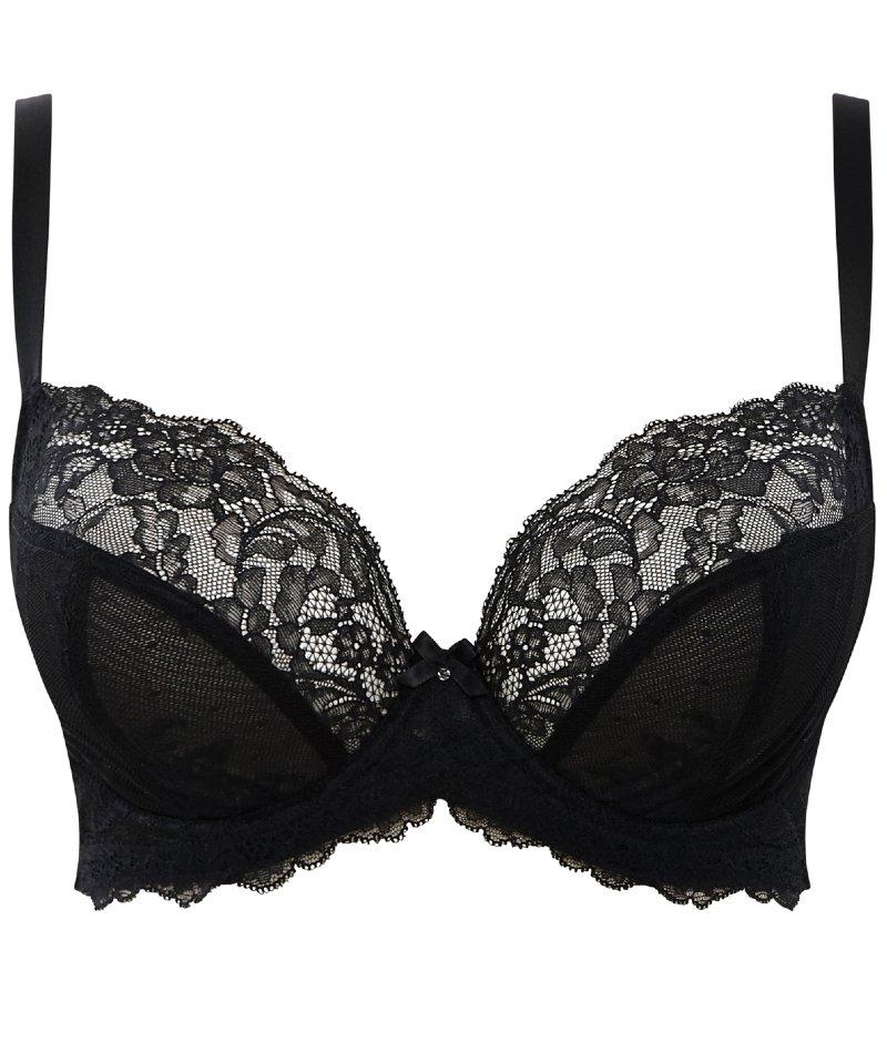 Panache Ana Plunge Bra 38G - Side Support, Lace & Tulle, Orchid/Indigo