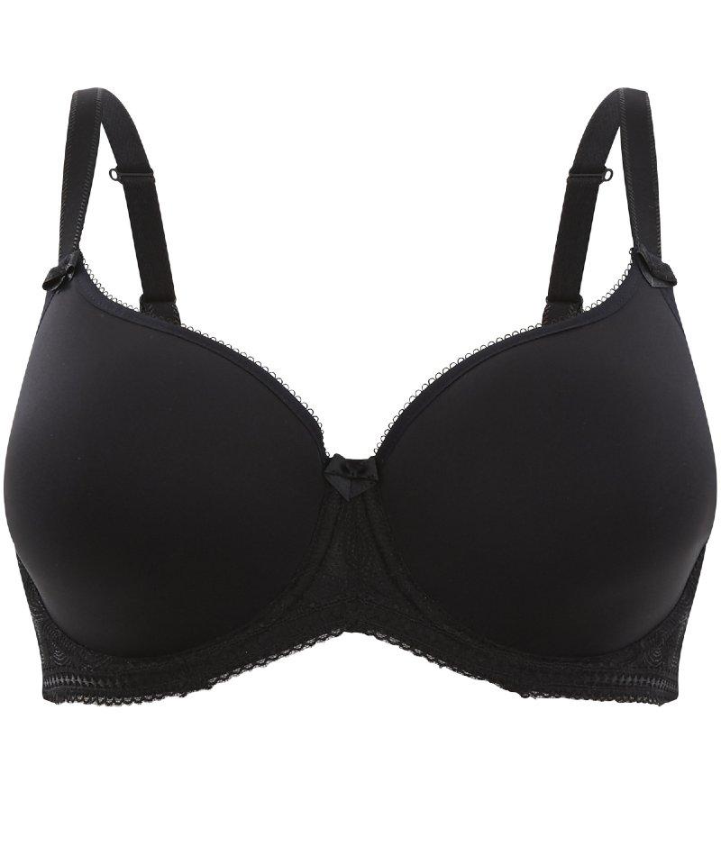Panache Cari Moulded Spacer Underwired T-Shirt Bra - Black 