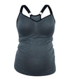 Sugar Candy Fuller Bust Seamless F-HH Cup Lounge Tank - Charcoal Sleep