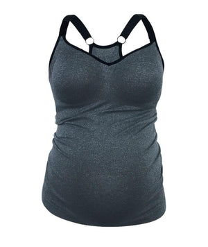 thumbnailSugar Candy Fuller Bust Seamless F-HH Cup Lounge Tank - Charcoal Sleep 