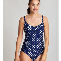 Panache Swimwear Anya Spot Balconnet Underwired Swimsuit - Navy/Ivory
