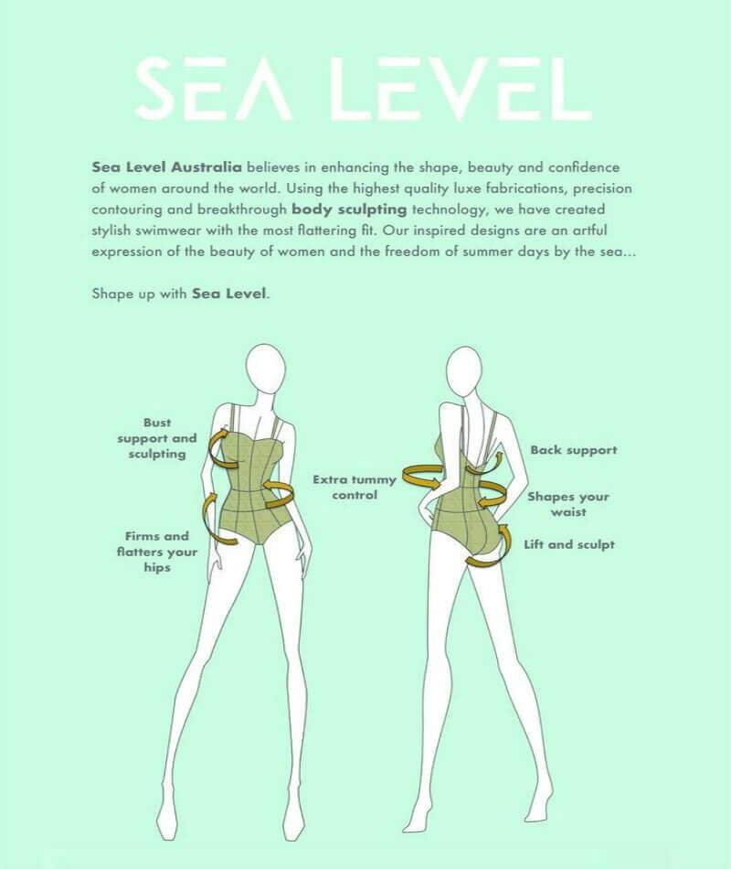 Sea Level Bandhani Spliced B-DD Cup One Piece Swimsuit - Navy Swim 