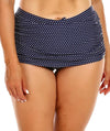 Capriosca Ruched Skirted Pant - Navy and White Dots Swim 10