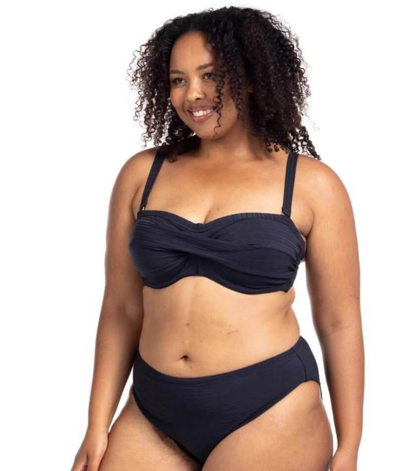 swimming costume top with bra shape - black - Undiz