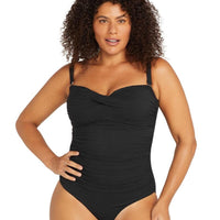 Artesands Aria Botticelli Twist Front Bandeau D-DD Cup One Piece Swimsuit - Black