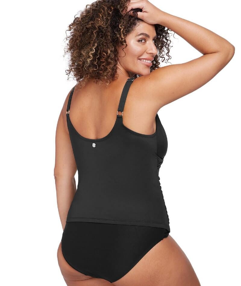 Artesands Recycled Hues Delacroix D-G Cup Wire-free Tankini Top - Black Swim 