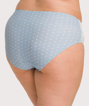 thumbnailAva & Audrey Jacqueline Full Brief with Lace - Blue/Ivory Knickers 