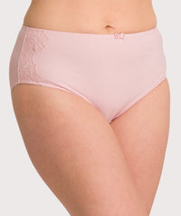 Ava & Audrey Jacqueline Full Brief with Lace - Blush
