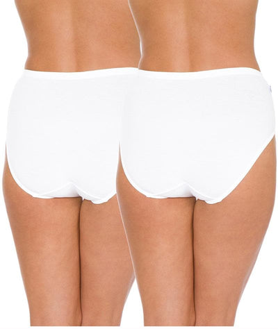 Triumph Sloggi Hikini 2 Pack Midi Brief - White Knickers