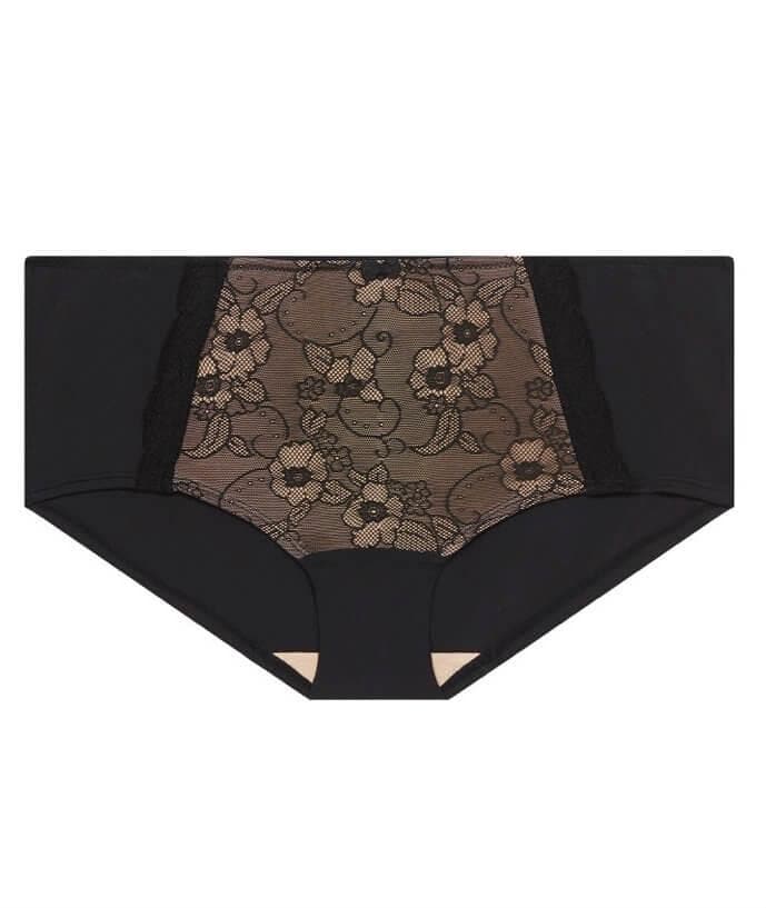 Ava & Audrey Marilyn Lace Hipster Brief - Black/Cream Knickers 12 