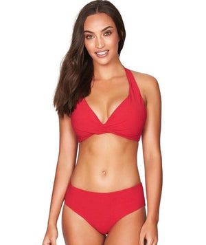 thumbnailSea Level Riviera Rib Mid Bikini Brief - Red Swim 