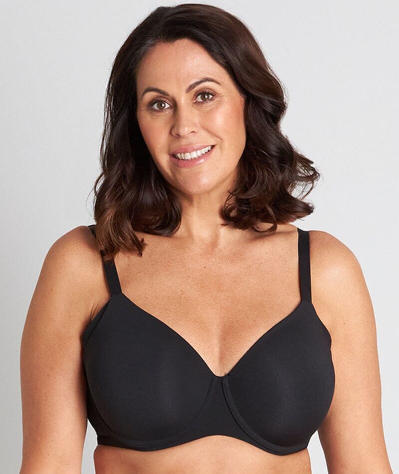 Bendon Comfit Collection Contour Full Coverage Bra Black Curvy
