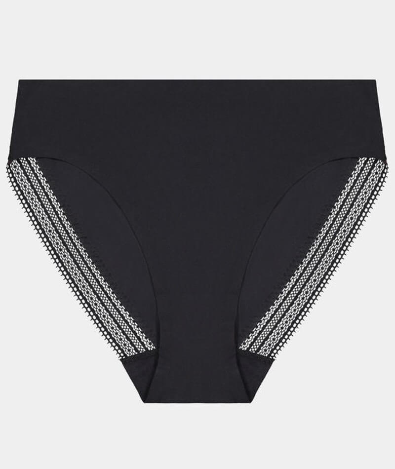Bendon Comfit Collection High Cut Brief - Black Knickers 