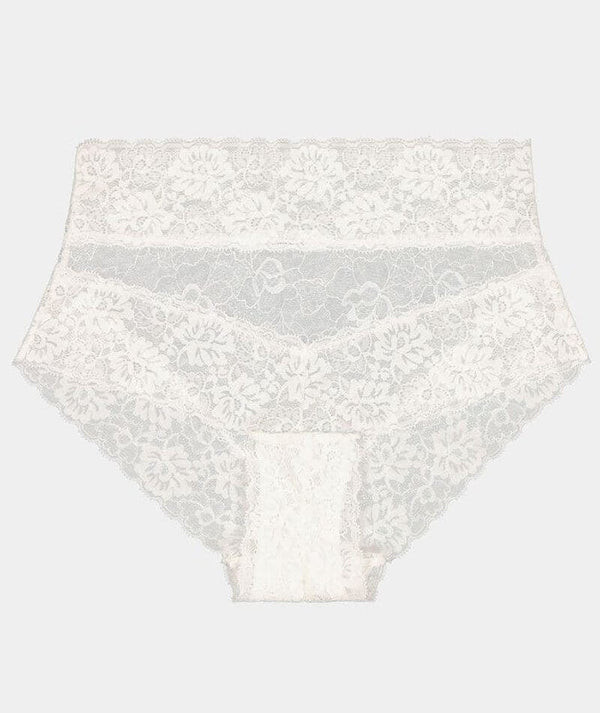 Bendon Lace High Rise Brief - White - Curvy