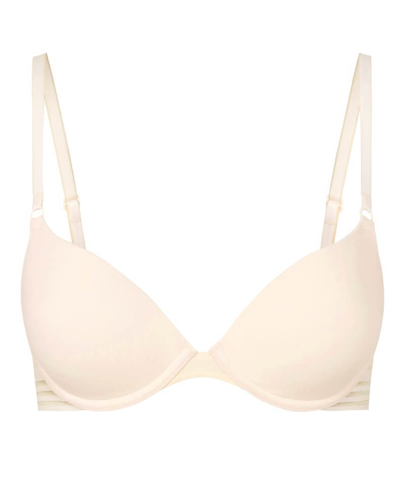 Me. by Bendon Stripe Elastic & Papertouch Demi Bra - Silver Peony Bras 