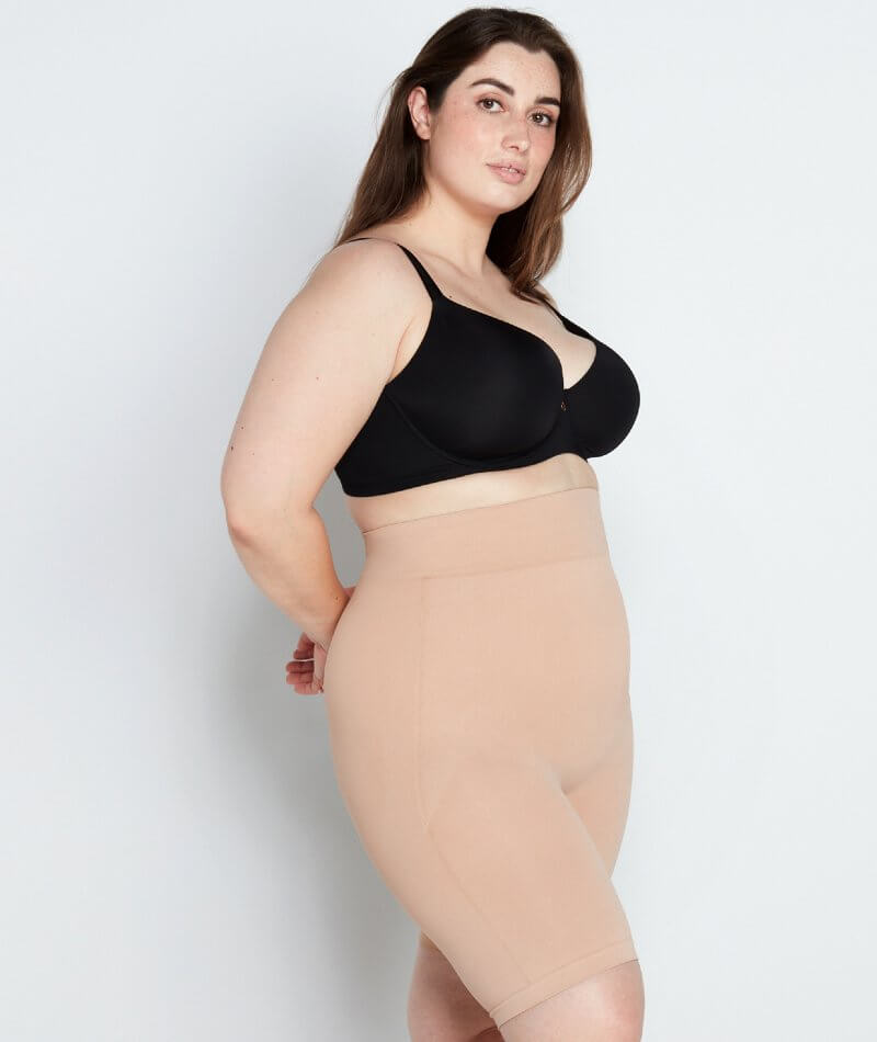 Bendon Medium Control Smoothing High Waisted Shaper Short - Caramel - Curvy