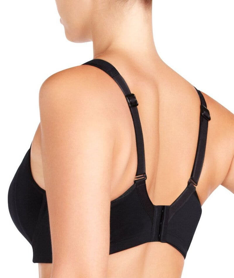 Bendon Sport Extreme Out Underwired Sports Bra - Black/Silver - Curvy