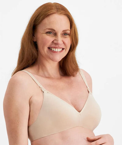 Berlei Barely There Cotton Rich Maternity Bra - Soft Powder Bras