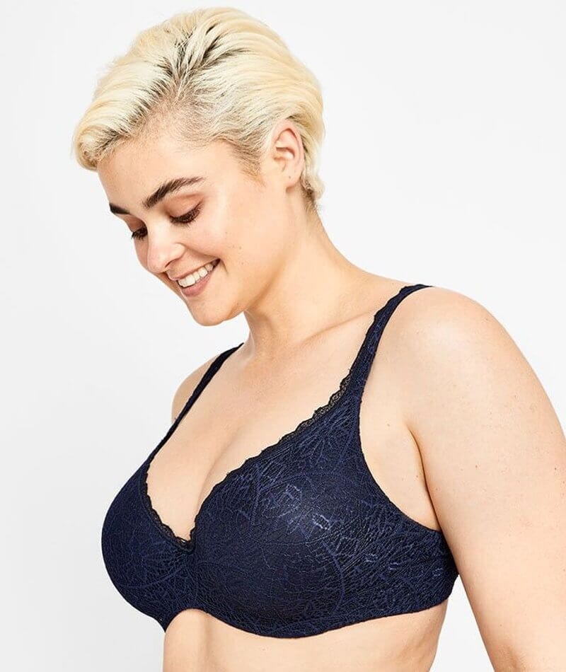 Berlei Barely There Lace Contour Bra - Navy Bras 