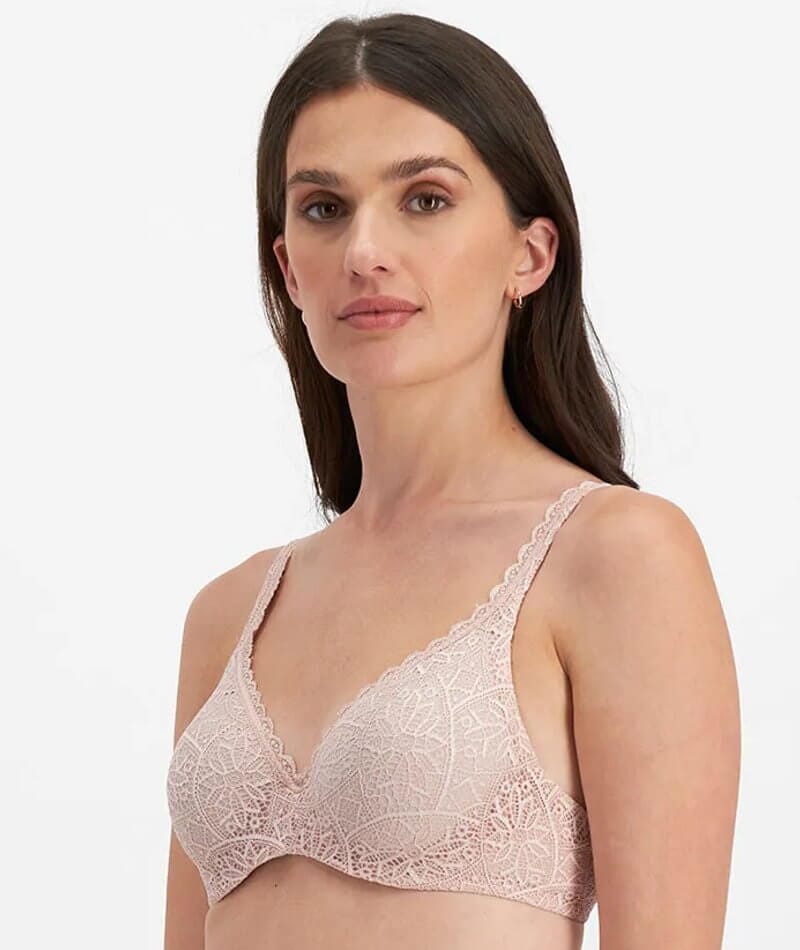 Temple Luxe by Berlei Lace Full Cup Contour Bra - Black/Nude