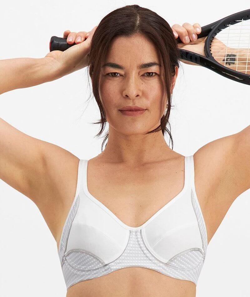 Berlei Electrify Mesh Underwire Sports Bra - White - Curvy