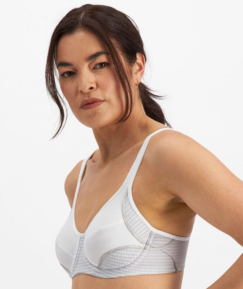 Berlei Electrify Mesh Underwire Sports Bra - White - Curvy