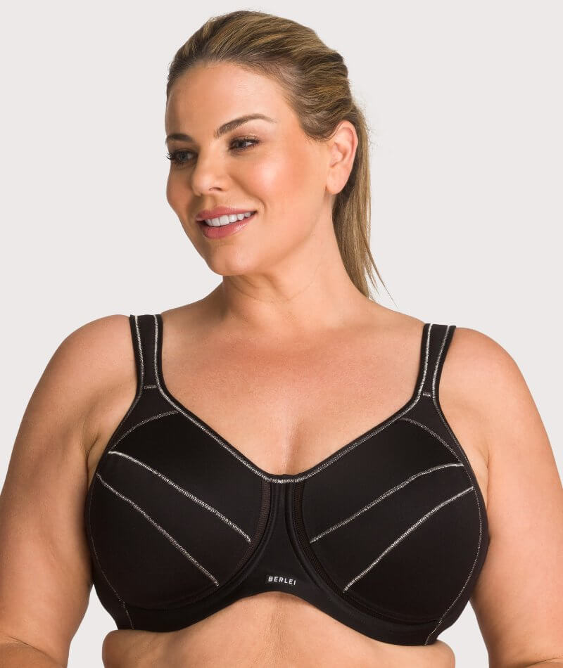 Berlei Full Support Sport Underwire Bra - Black - Curvy