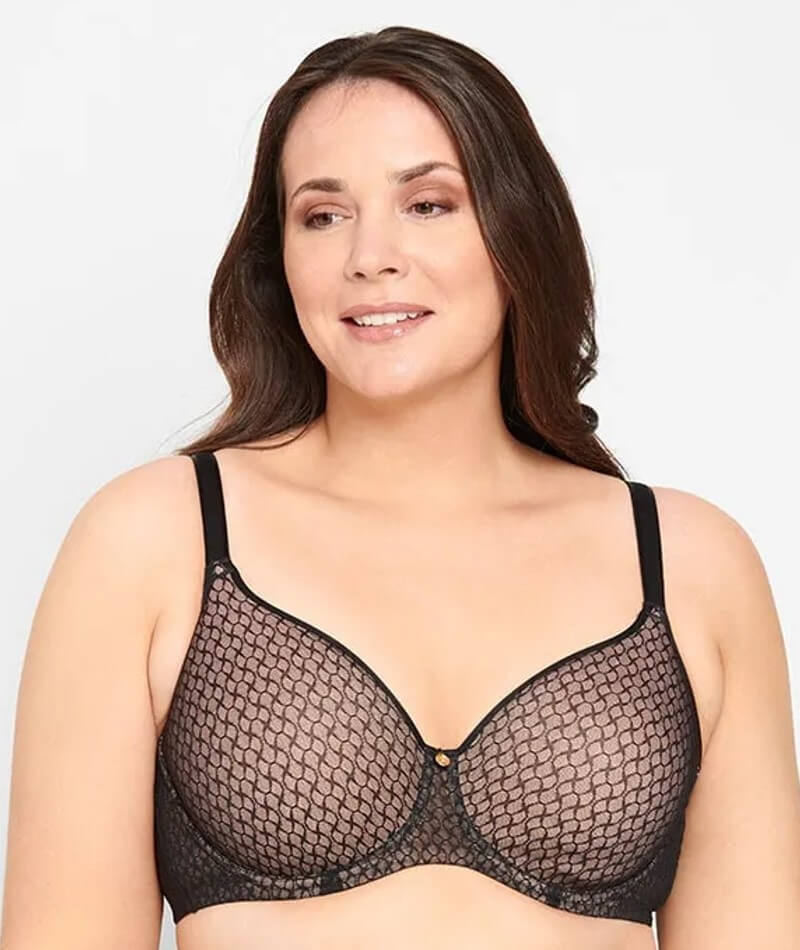 Berlei Lift Shape T-Shirt Mesh Bra Black Curvy - Main Image