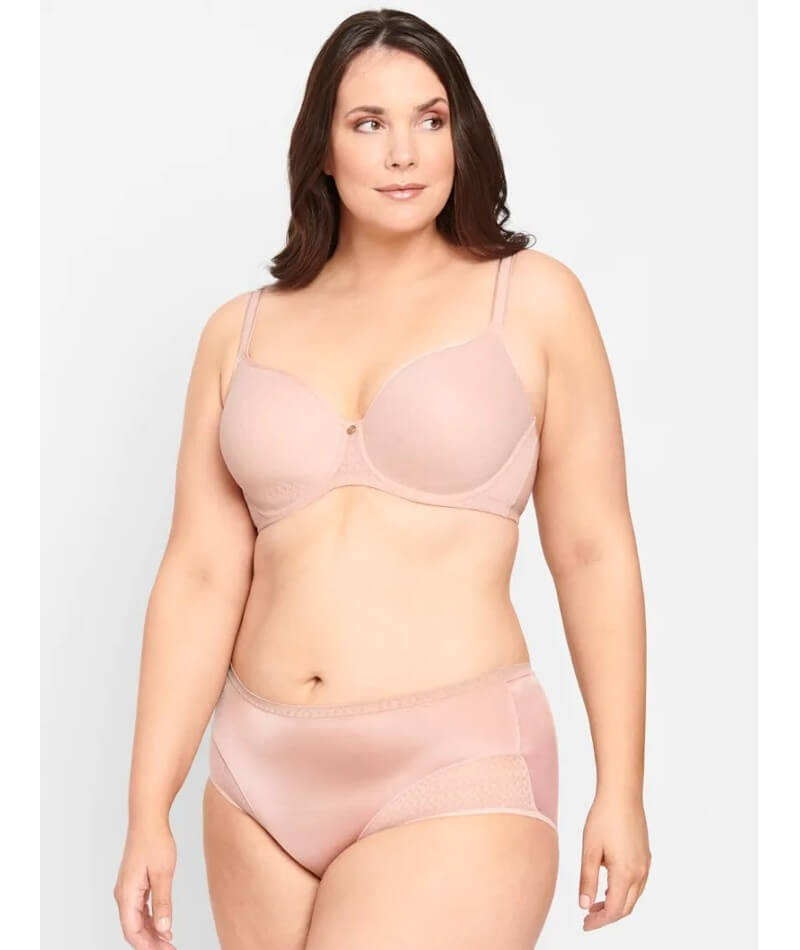 Berlei Lift & Shape T-Shirt Mesh Bra - Nude Lace - Curvy