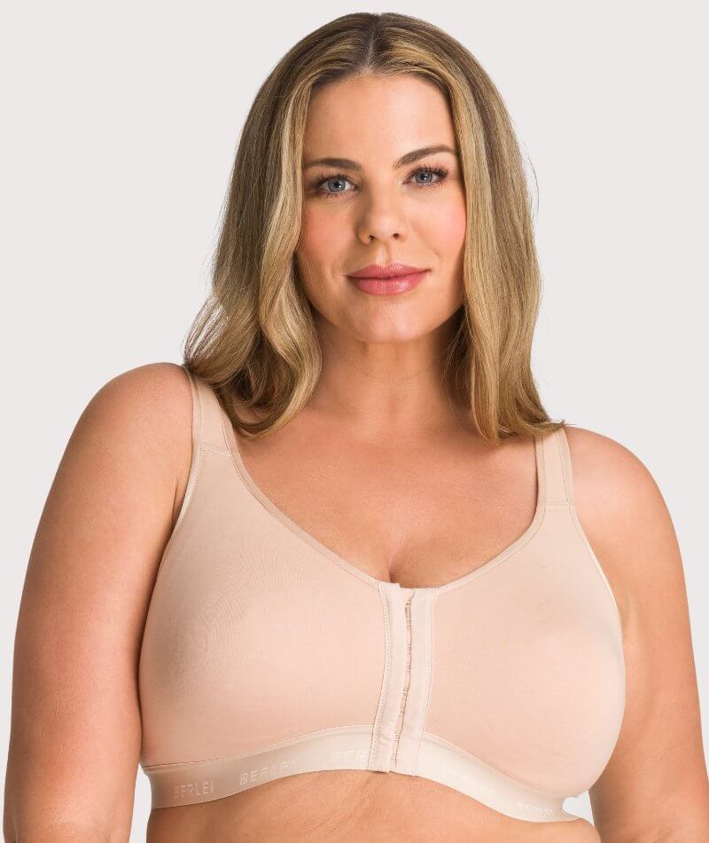 Front Opening Post Surgery Bras - Lightweight & Breathable Post Op Bra -  Curvy