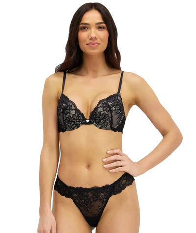 Berlei Temple Luxe Lace Level 1 Push Up Bra - Black/Nude Bras