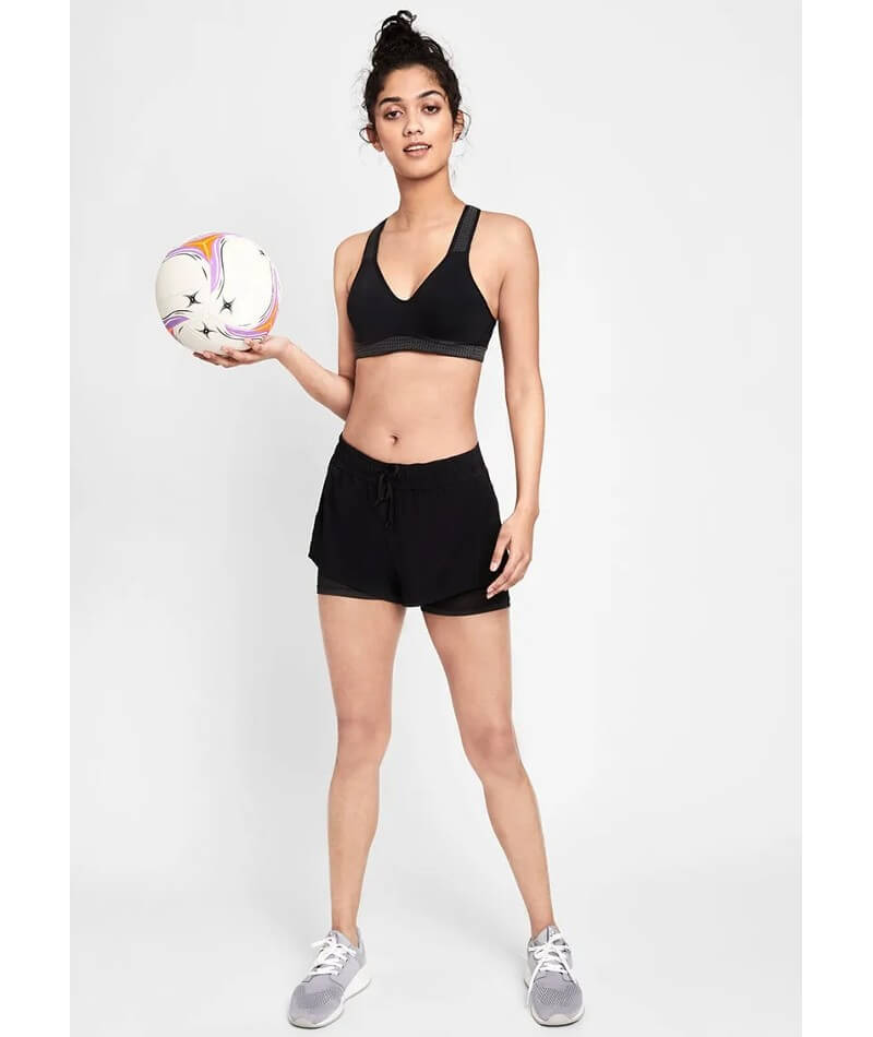 Berlei Electrify Mesh Underwire Crop Sports Bra - Black Bras 