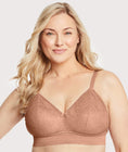 Glamorise Bramour Gramercy Luxe Lace Wire-Free Bralette - Cappuccino Swatch Image