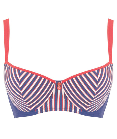 Curvy Kate Ahoy Balcony Bikini - Nautical Stripe Swim