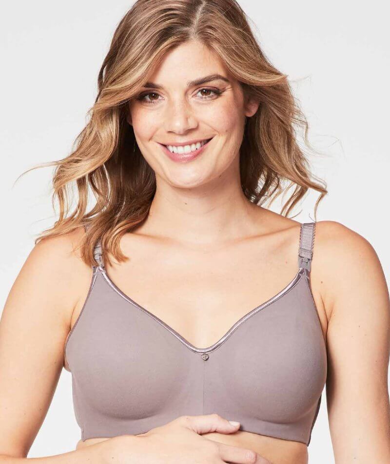 Cake Maternity Croissant Seamless Flexi Wire Nursing Bra - Raisin - Curvy