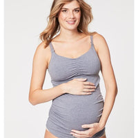 Cake Maternity Ice Cream Cotton E-G Cup Nursing Tank -  Heather Grey