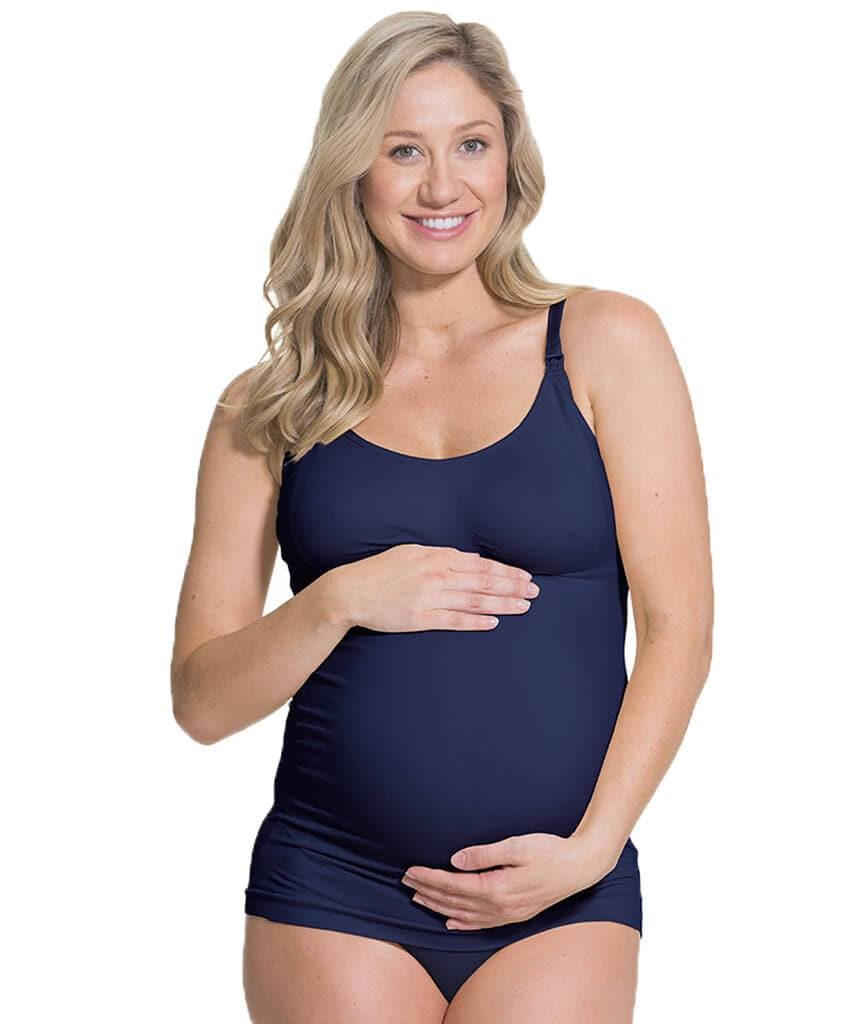 Cake Maternity Toffee Shaping Seamless Nursing Tank - Midnight Blue - Curvy