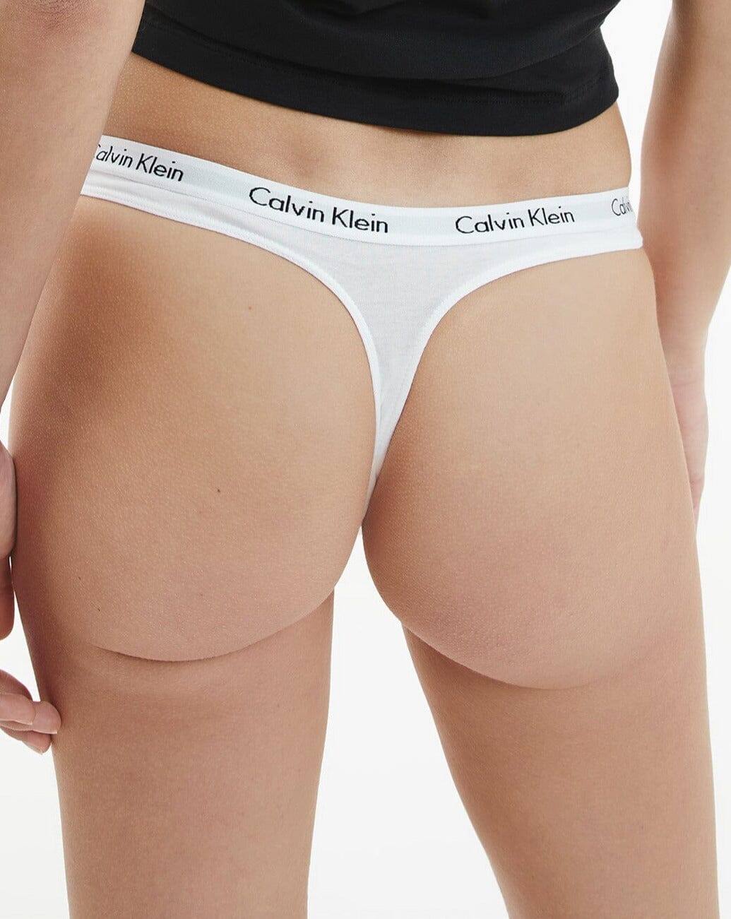 Calvin Klein Carousel 3 Pack Thong - Black/Grey Heather/White - Curvy