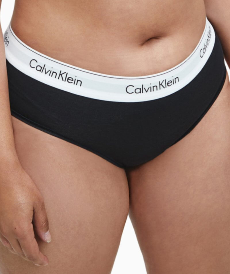 Calvin Klein Modern Cotton Plus Hipster Brief - Black Knickers 