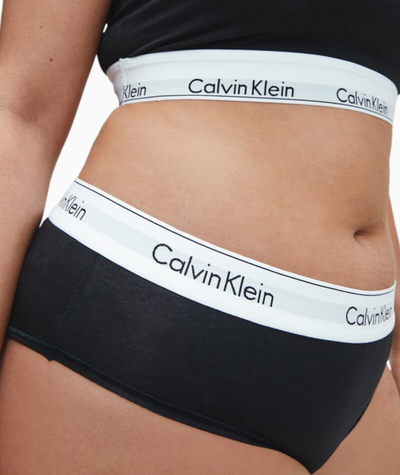 Calvin Klein Modern Cotton Plus Hipster Brief - Black Knickers 