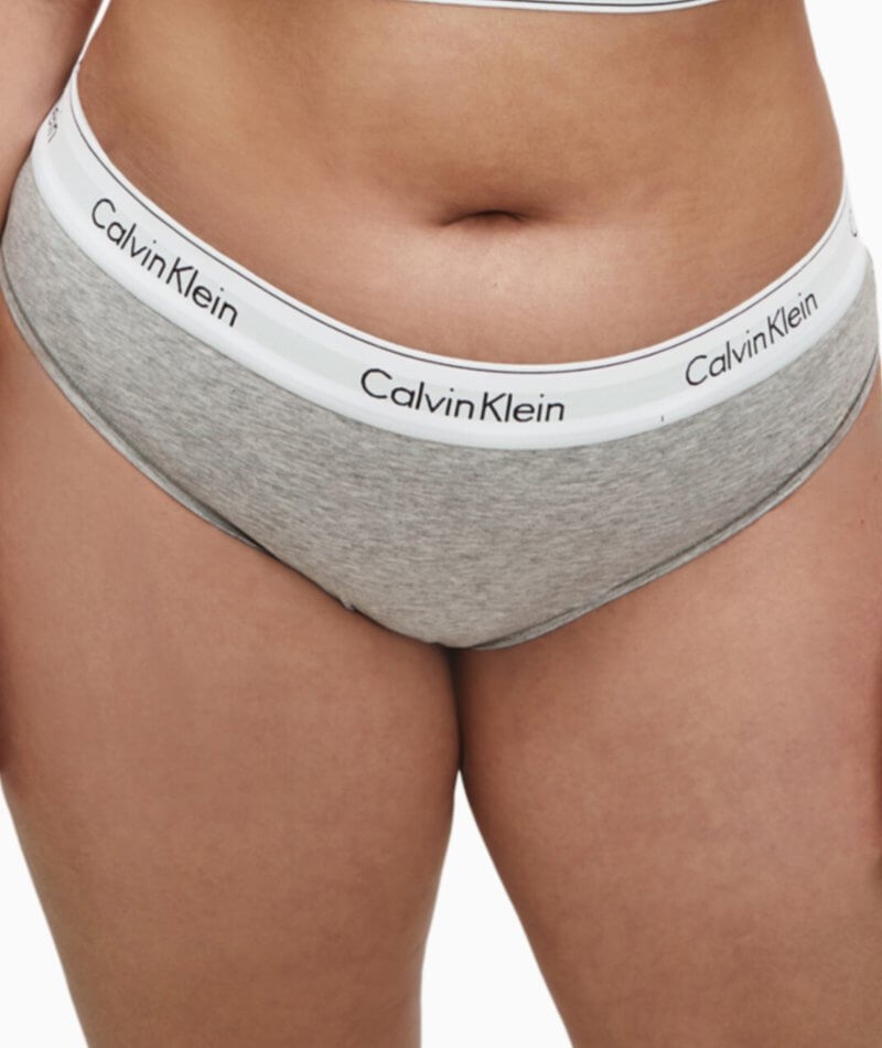 Calvin Klein Modern Cotton Plus Hipster Brief - Grey Heather Knickers 
