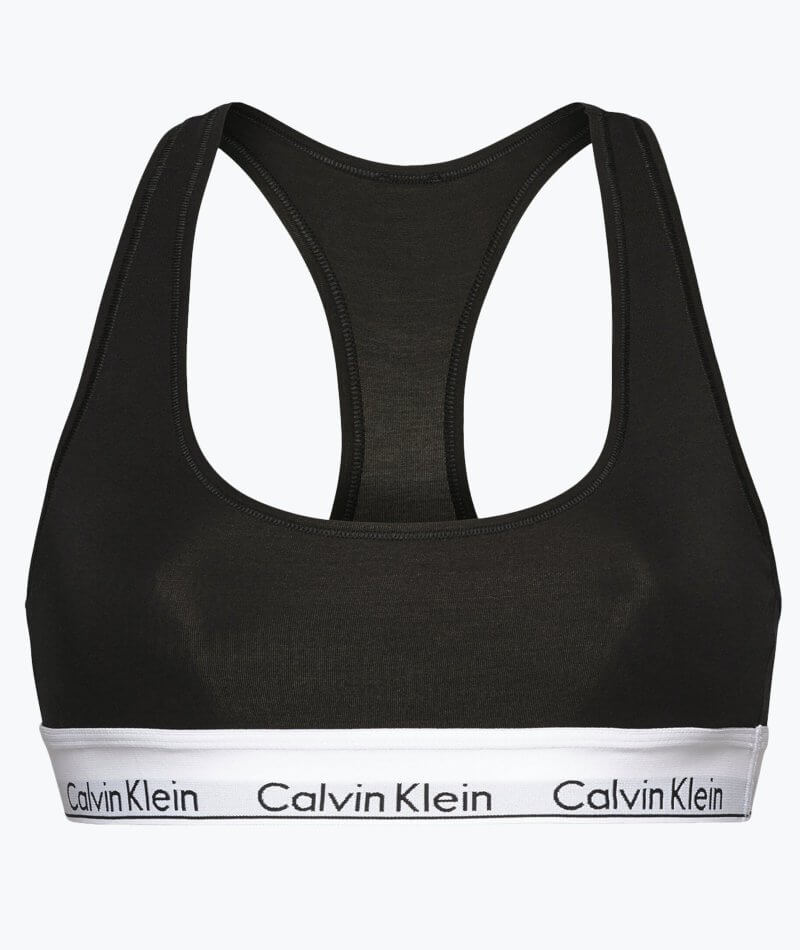 Calvin Klein Modern Cotton Unlined Bralette - Black Bras 