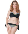 Curvy Kate Hypnotic Bandeau Bikini Top - Monochrome/Olive Swim