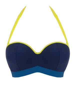 thumbnailCurvy Kate Maya Bandeau Bikini Top - Blue Mix Swim 