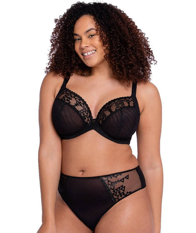 Curvy Kate Centre Stage Deep Thong - Black Knickers