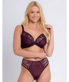 Curvy Kate Centre Stage Deep Thong - Fig Purple Knickers